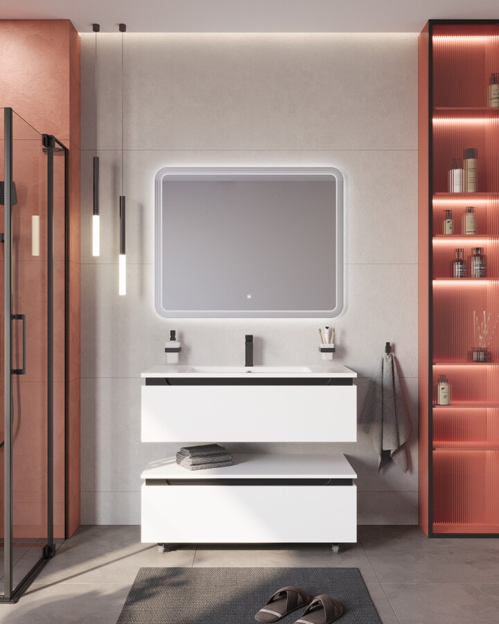 CEZARES SLIDER-1000-1C-SO-BO База под раковину подвесная с одним выкатным ящиком 996x476x299 мм