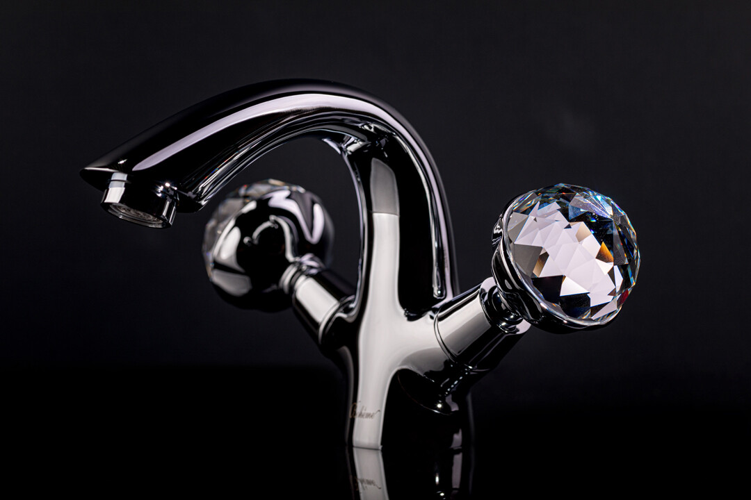Смеситель для раковины Boheme Brilante Presente Хром с кристаллом Swarovski 351