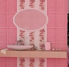 Газкерамика Восток 20х30см декор настенный розовый глянцевый 