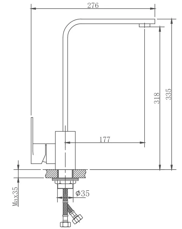 Haiba смеситель для кухни HB70807