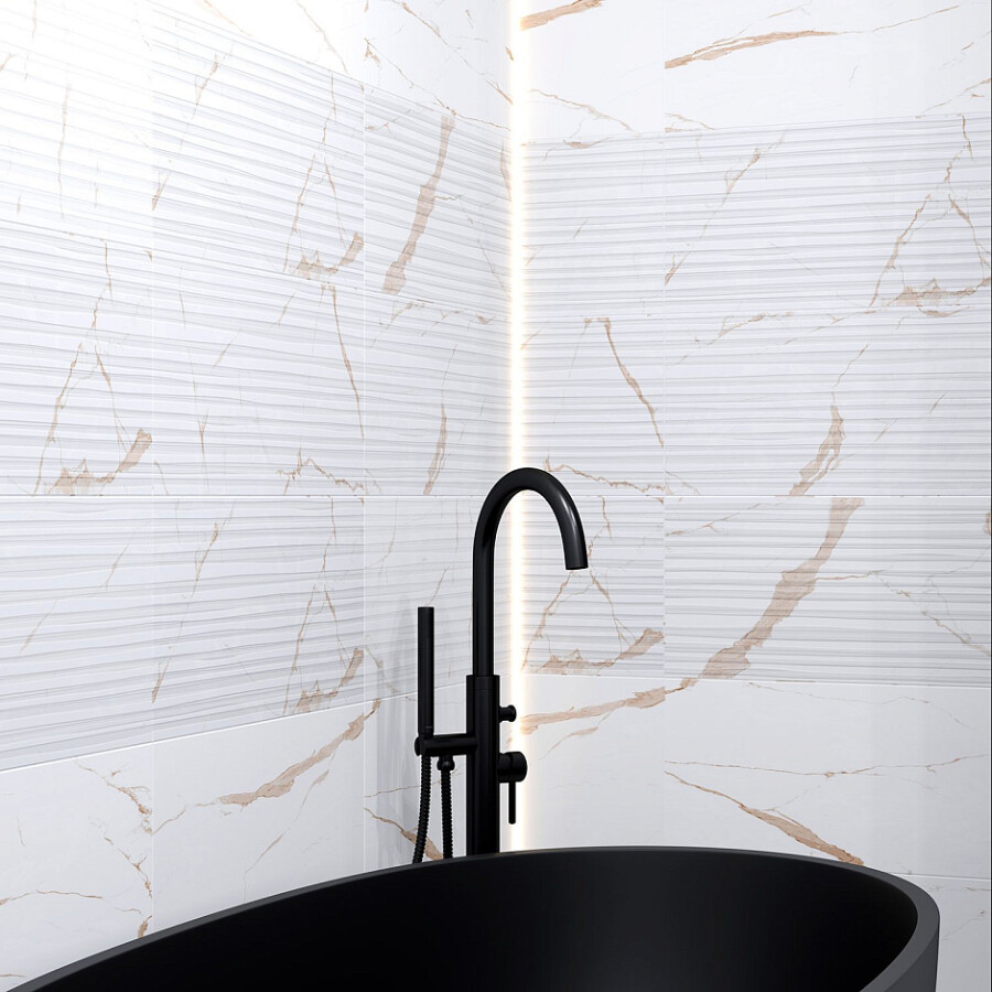 Плитка настенная Eurotile Statuario Gold Decor 30x60