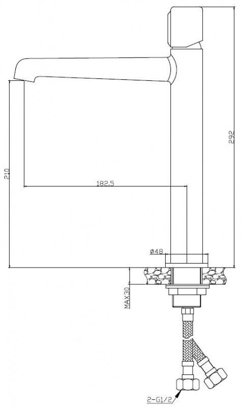 BelBagno Uno смеситель для раковины UNO-LMC-ORO-W0