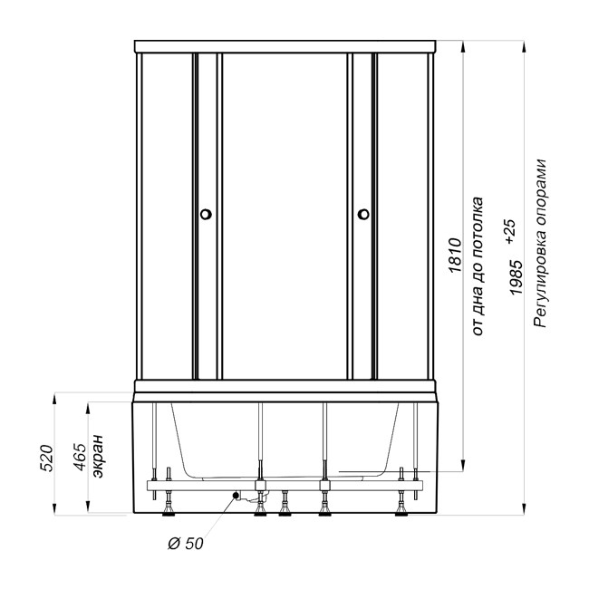 Triton Риф Б 1 душевое ограждение 90*90*192