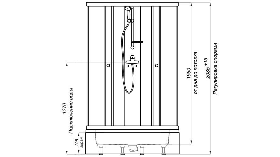 Triton Классика В2 Душевой бокс 100*100*208 №1