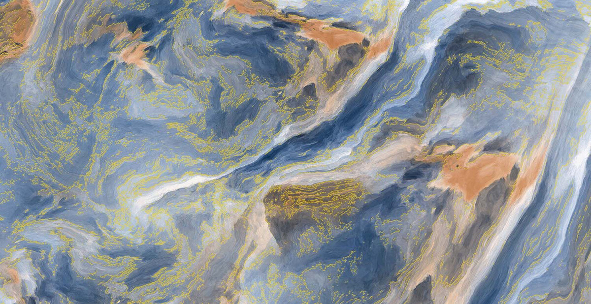 Керамогранит Azario Carlin Aqua Gold 60x120 Carving H18004001G