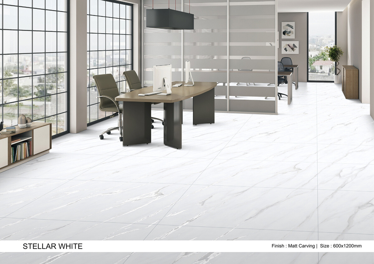 Керамогранит Azario Stallar White 60x120 Carving P4110821139