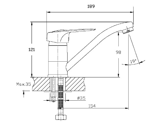 Haiba смеситель для кухни HB4536-2