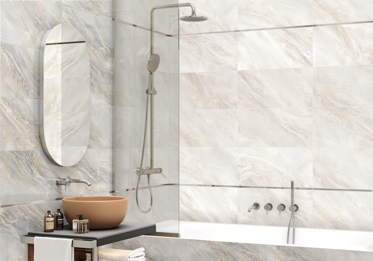 New Trend Санрок Пойнт темный / Sunrock Dark Point Керамическая плитка настенная Декор 300 x 600 x 9 DW36SNK15