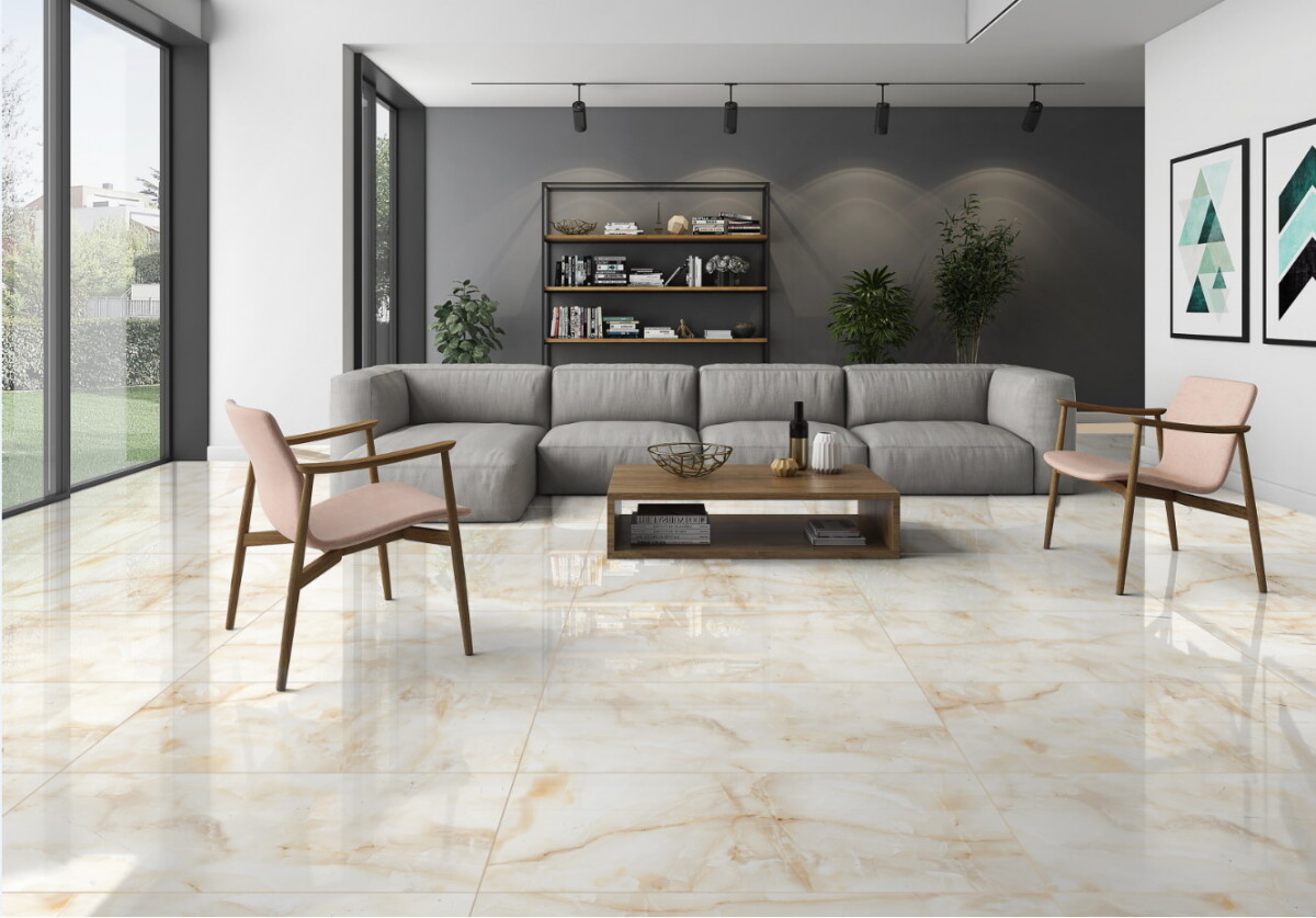 Керамогранит 7930138702404 Eurotile Kester Beige Glossy 60x120