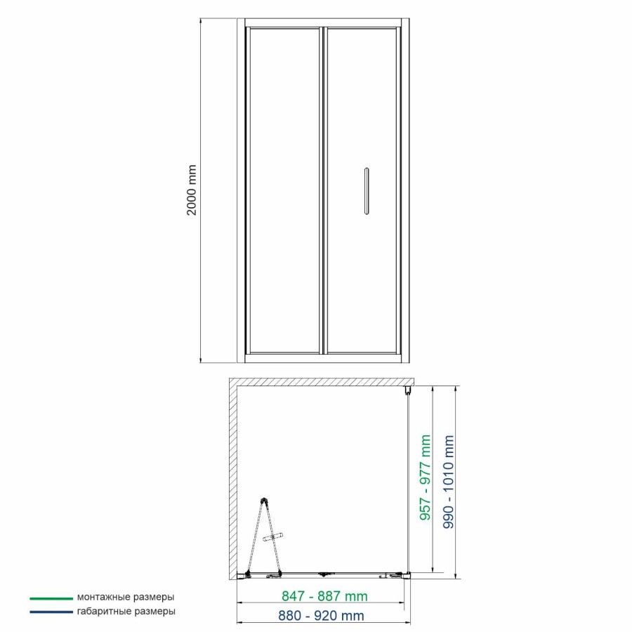 Wasserkraft Weser 78F душевой уголок 90х100 см 78F18