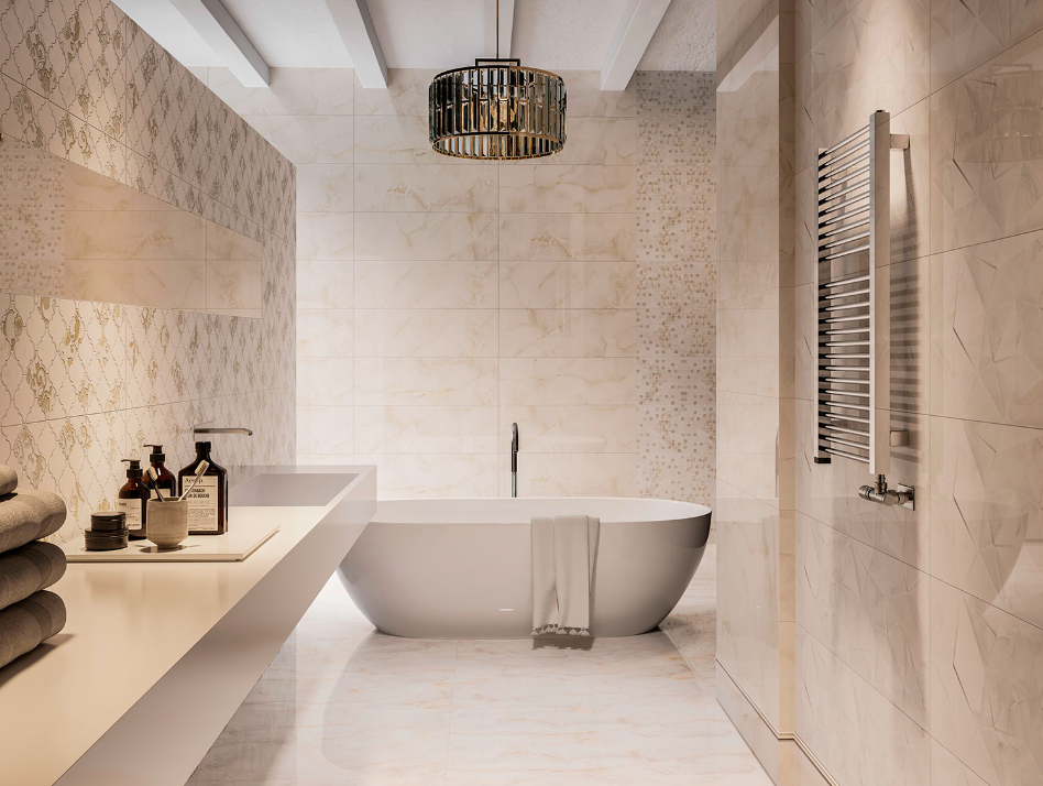 Плитка настенная 706B Eurotile Yakutsk Декор 29,5х89,5