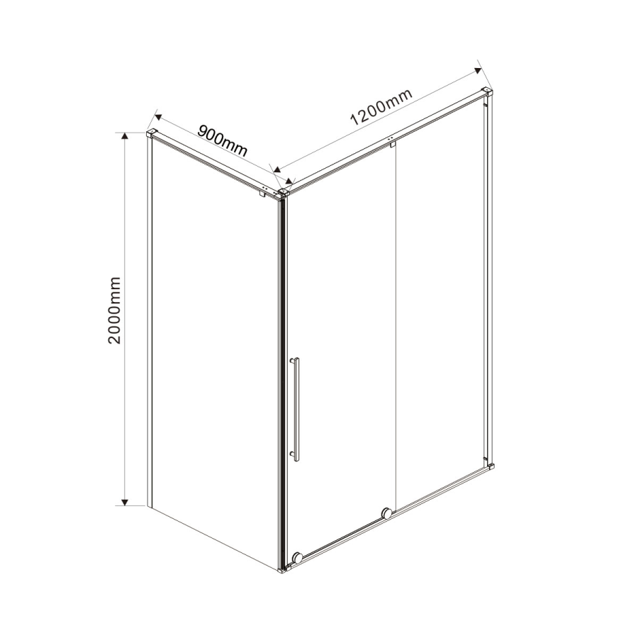 Vincea Arno душевой уголок 120х90 см черный VSR-1A9012CLB