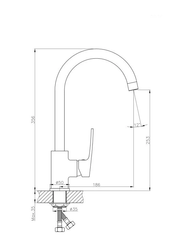 Haiba смеситель для кухни HB70587