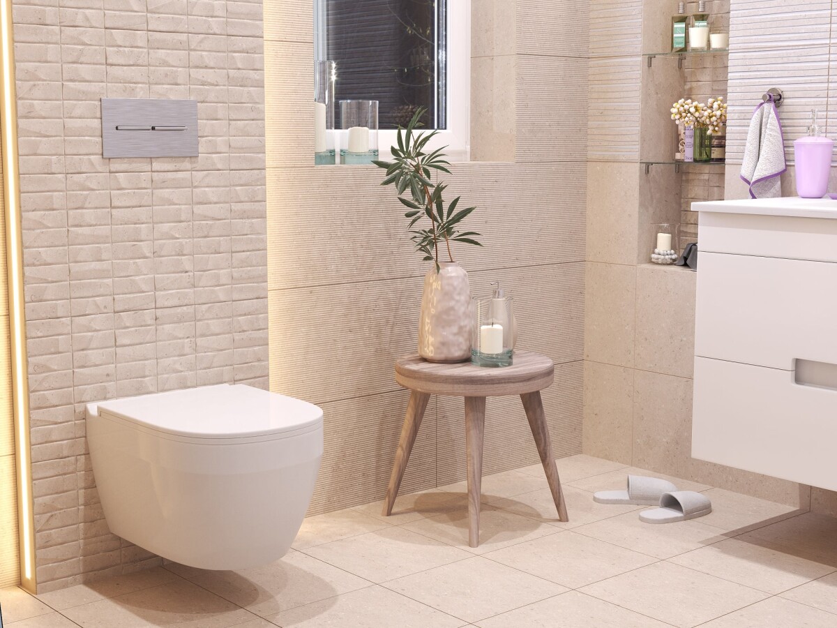 Керамическая плитка Cube Ceramica Rockberry Wavy Beige 30*60 УТ000049784