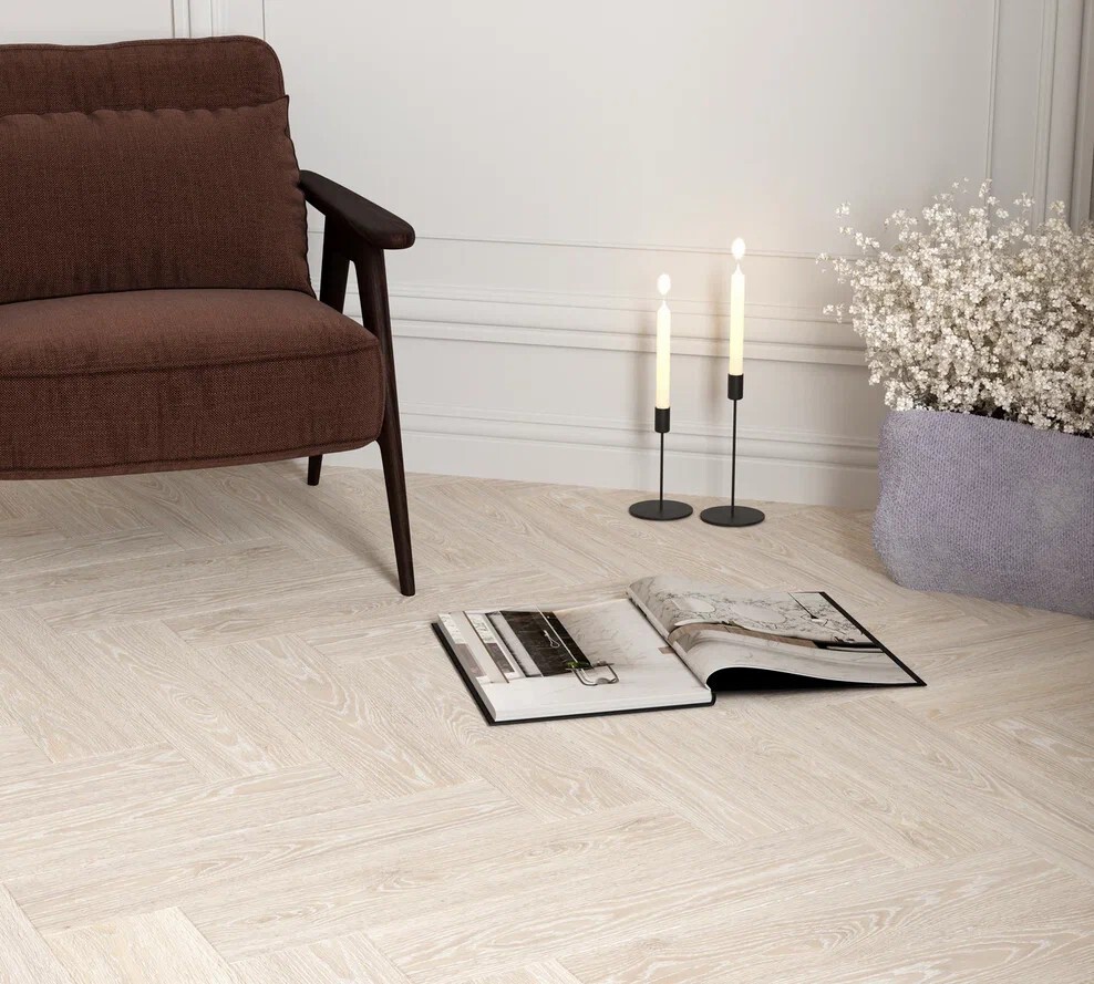 Керамогранит Eurotile Oak Basalt GP White 14,7x59,4