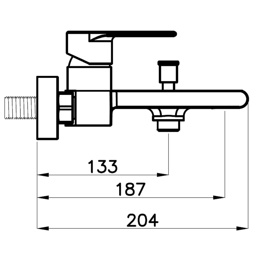 Azario Delano смеситель для ванны черный AZ-158405124