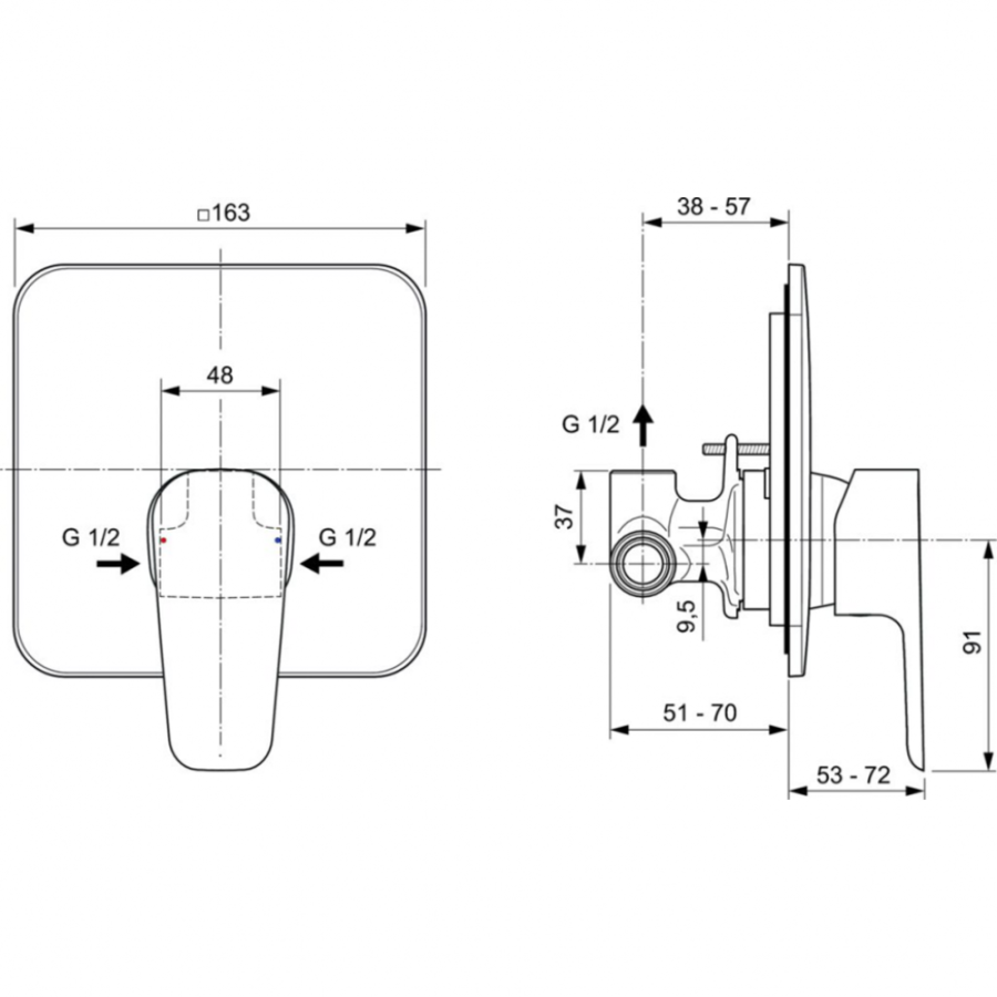 Ideal Standard Cerafine смеситель для душа A7188AA