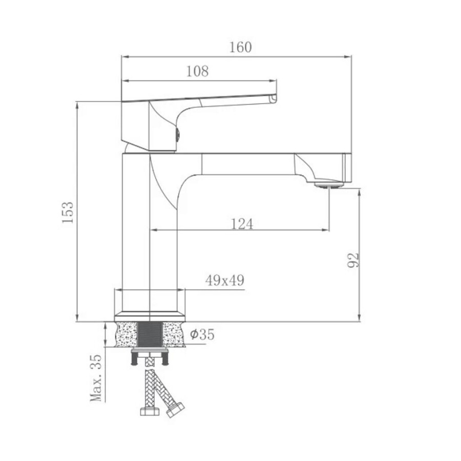 Смеситель для раковины Haiba HB10512-7 Черный