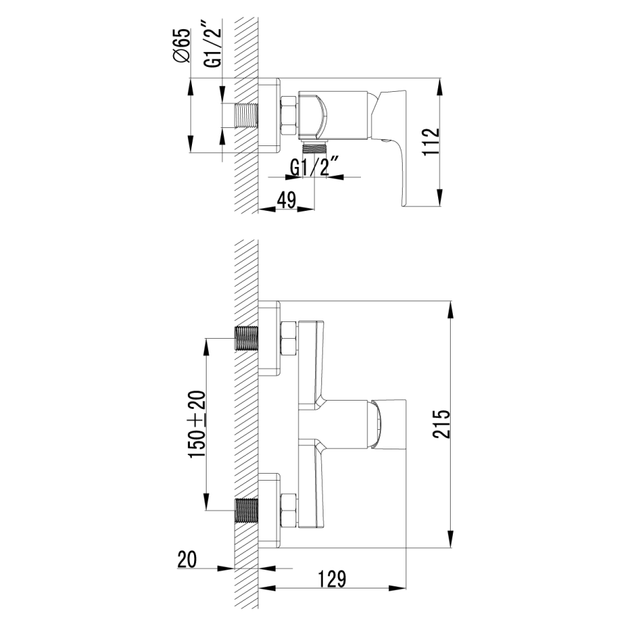 Lemark Plus Factor смеситель для душа LM1603C