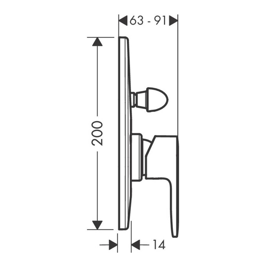 Hansgrohe Vernis Blend Смеситель для ванны скрытого монтажа хром 71449000