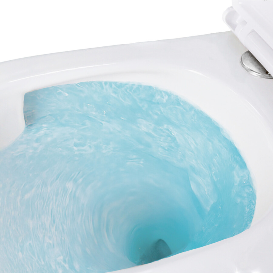 Унитаз подвесной Azario Rumba360х520х365 безободковый, система смыва "Скрытое Торнадо", с быстросъемным сиденьем "Микролифт" AZ-5175T-WHT