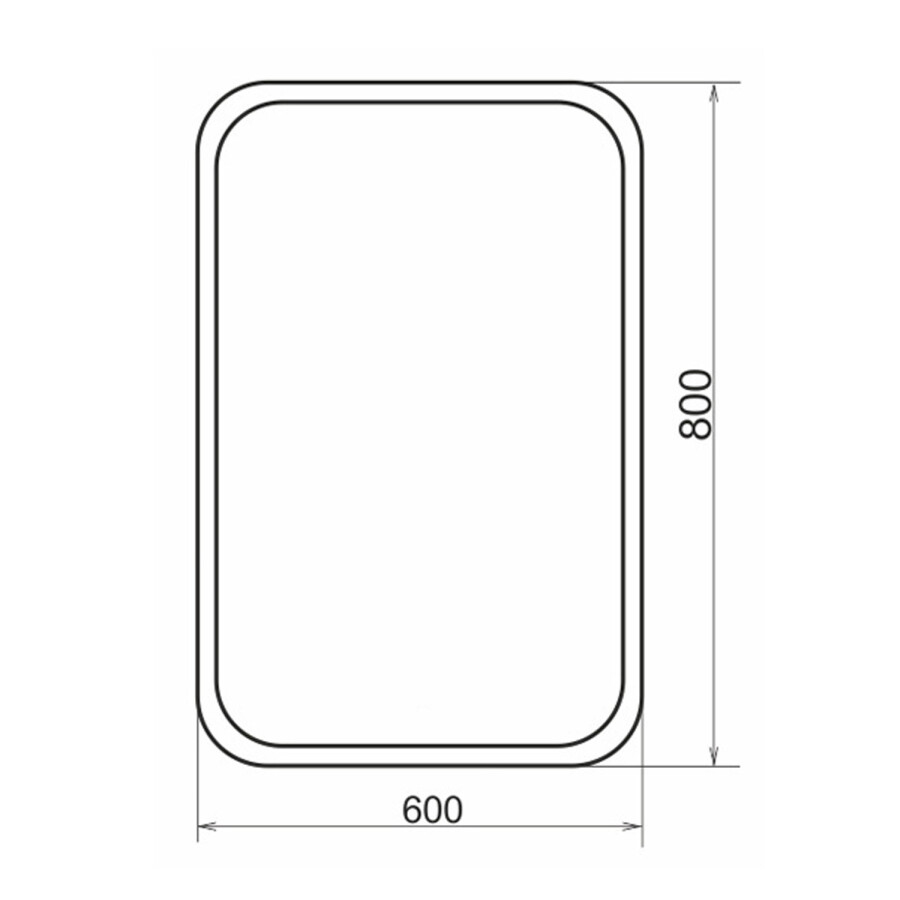 Зеркало Comforty Пион 60 светодиодная подсветка, бесконтактный сенсор 600*800 00-00012704CF