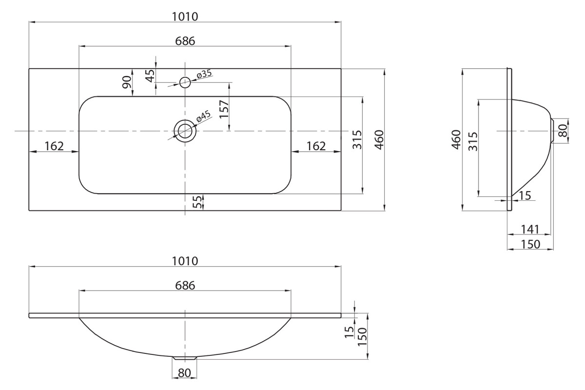 BelBagno BB1010/465-LV-VTR-BO Стеклянная раковина матовая