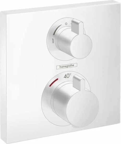 Hansgrohe 15714700S Set HG Ecostat Square термостатический смеситель для душа (15714700+01800180), матовый белый