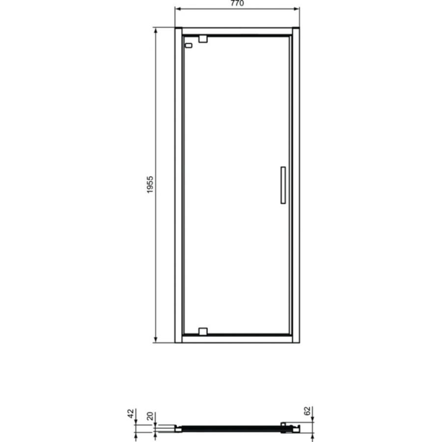 Ideal Standard I.Life душевая дверь 80 см K9268V3