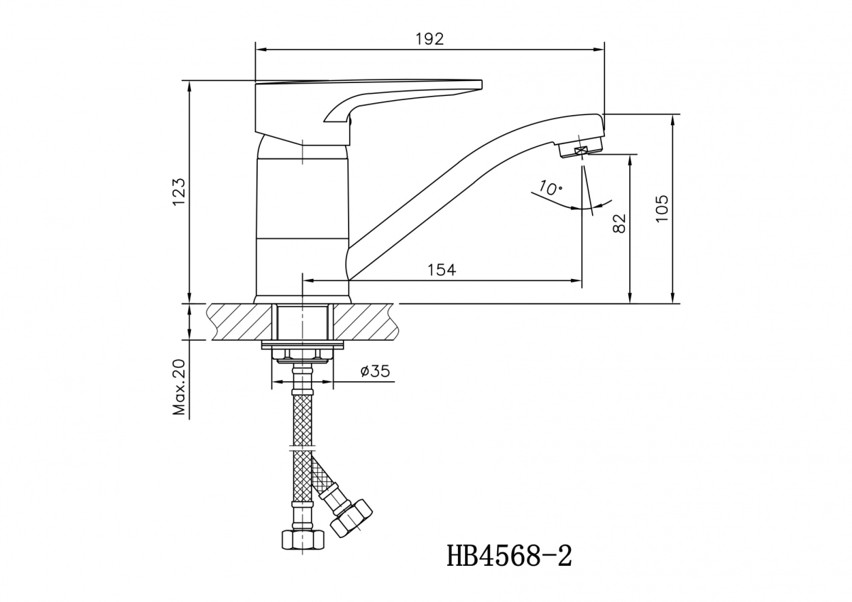 Haiba смеситель для кухни HB4566-2