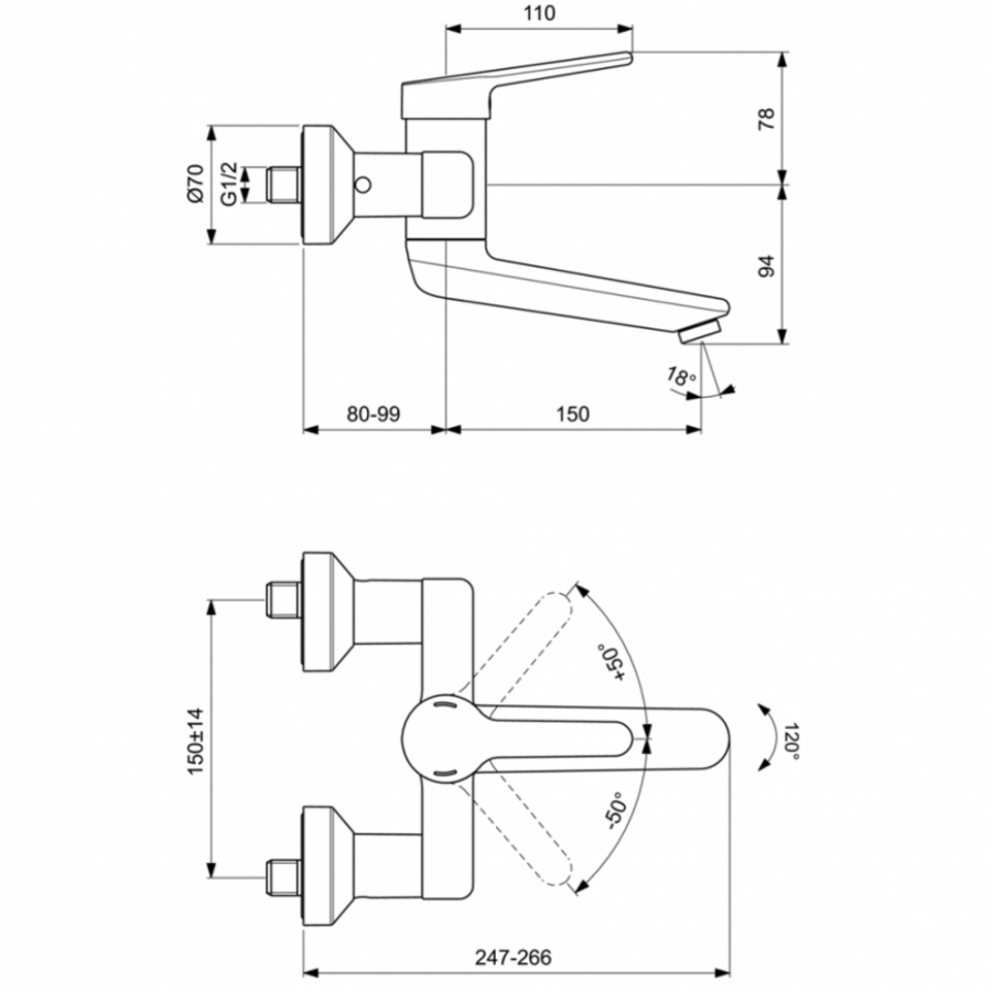 Ideal Standard Ceraplus смеситель для раковины BC111AA