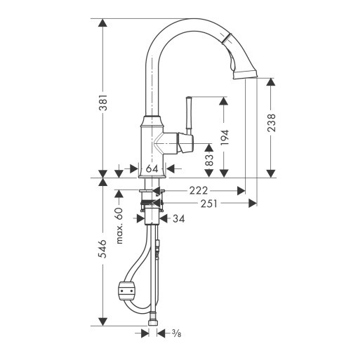 Hansgrohe Talis Classic 14863000 смеситель для кухни хром