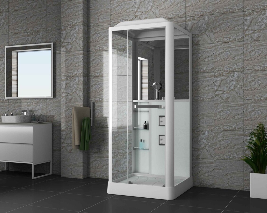 Душевая кабина Grossman Alba GR121L (90x90x225) дверь распашная,3 места