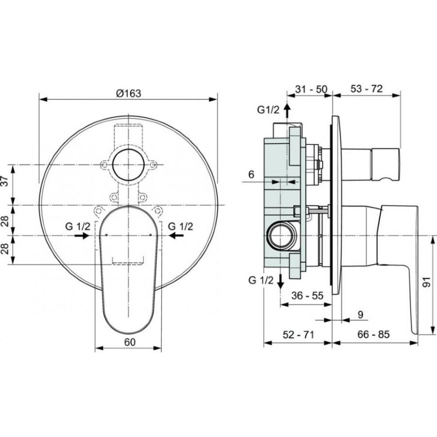 Ideal Standard Cerafine О смеситель для душа A7193XG