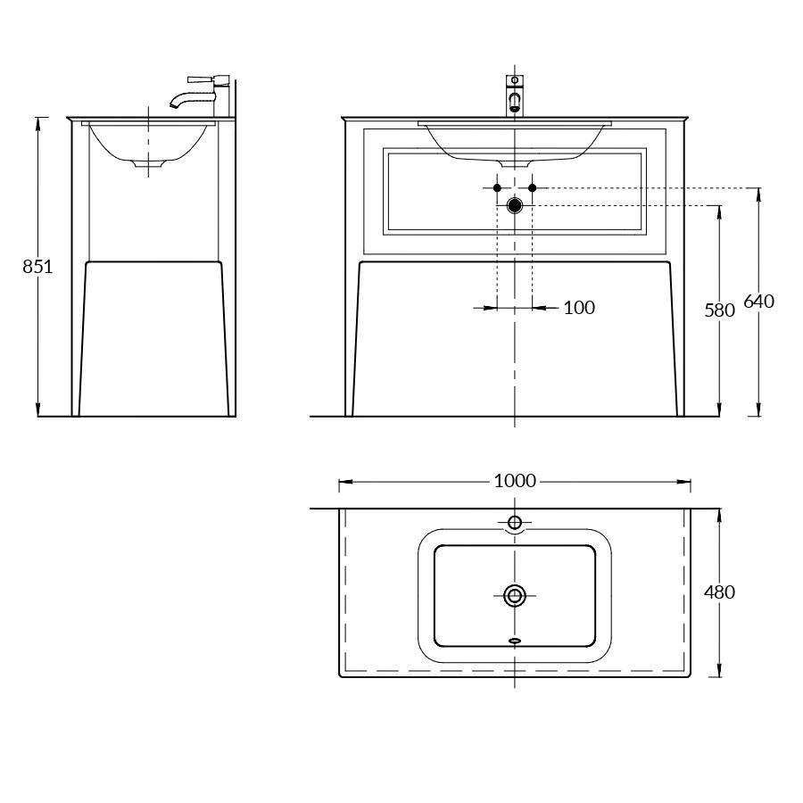 Kerama Marazzi Plaza Classic тумба 100 орех PL.C.100.1NUT