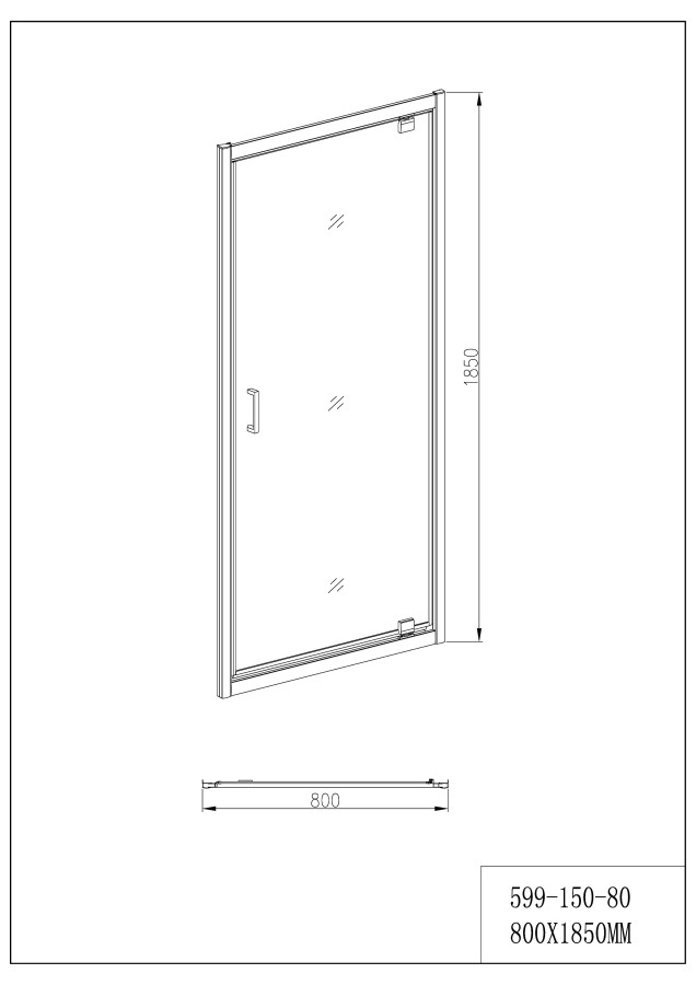 Eger 599-150M Душевые двери 80*185