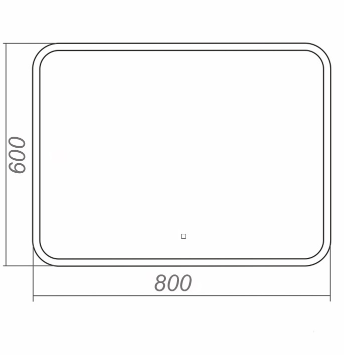 Зеркало Azario Alone Raggio 80 см подсветка, сенсор, диммер CS00078965