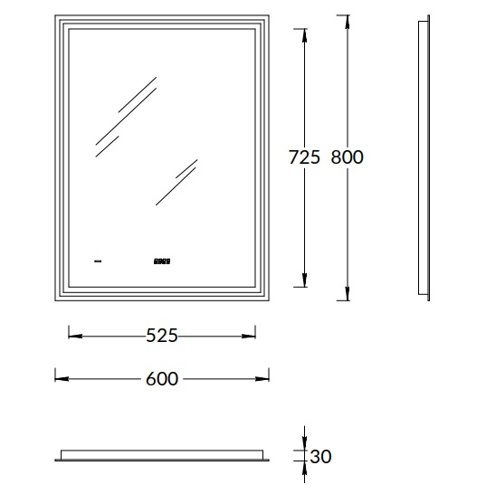 Kerama Marazzi Tecno зеркало 60 с подсветкой TE.mi.60