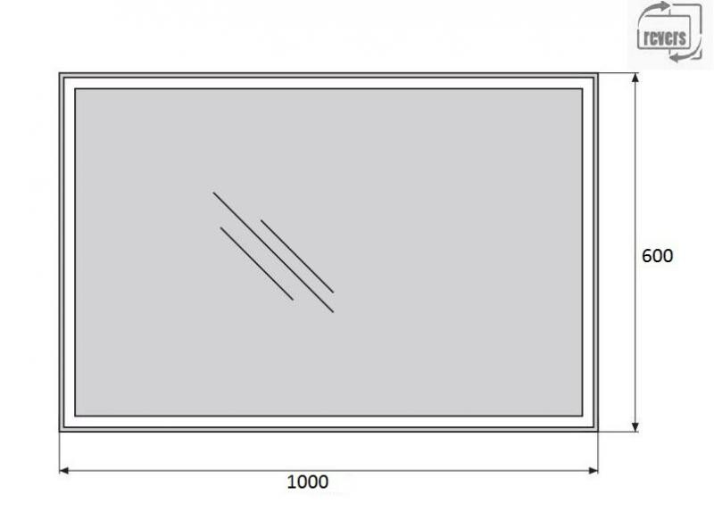 Зеркальное полотно BelBagno 100*60 SPC-GRT-1000-600-LED-BTN