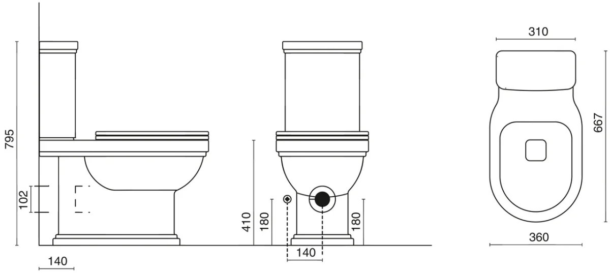 Kerama Marazzi Pompei бачок для унитаза PO.cis.01