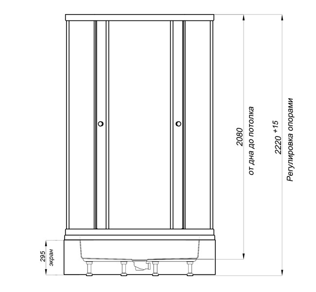 Triton Рио 1 душевое ограждение 90*90*220