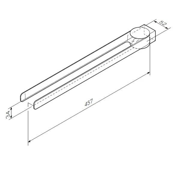 Am.Pm Inspire 2.0 полотенцедержатель двойной A50A32600