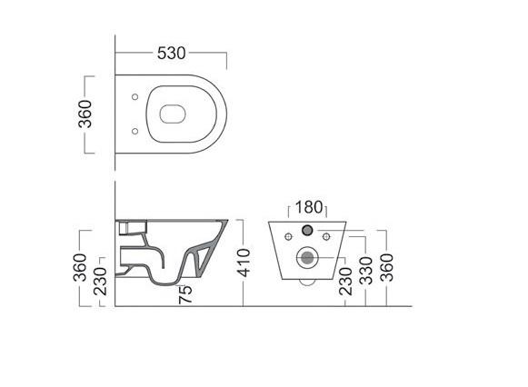 Kerama Marazzi Plaza Modern унитаз подвесной безободковый PLMR.wc.02