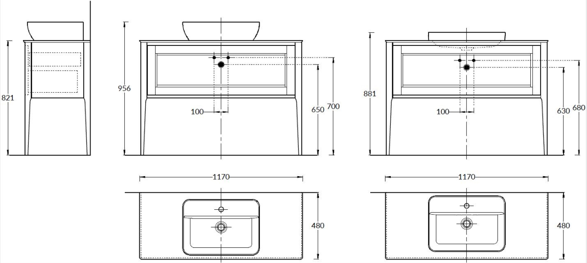 Kerama Marazzi Plaza Classic Neo тумба 120 капучино PL.CN.120.1+1CAP.M