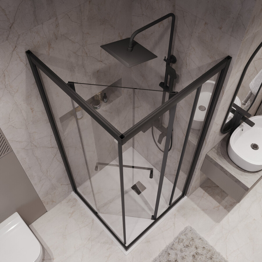 Душевой угол 90x90 Niagara Nova NG 6833-34BLACK