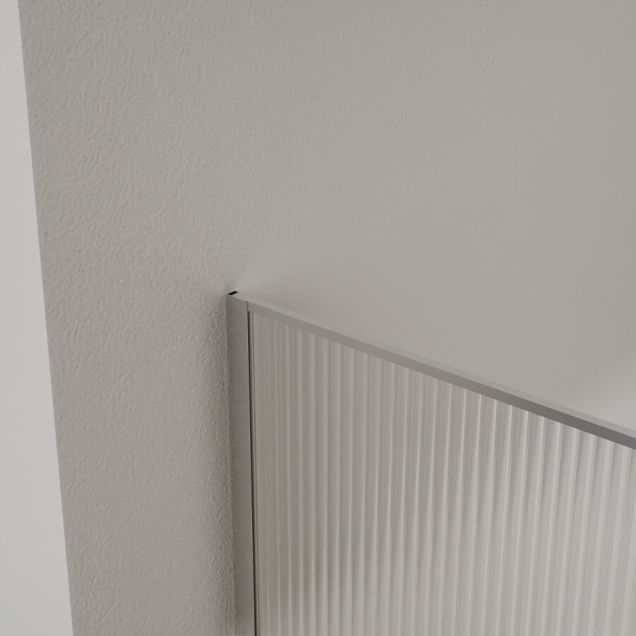 Душевая перегородка Azario Walk-in 1200x1950 в рамке, рифленое стекло, толщина стекла 8 мм, профиль брашированное золото AZ-271-120-BGL-CRF