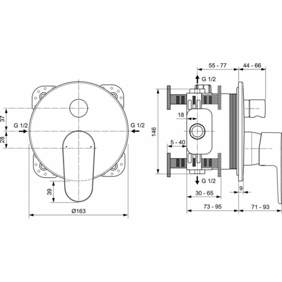 Ideal Standard Cerafine смеситель для душа A7350AA