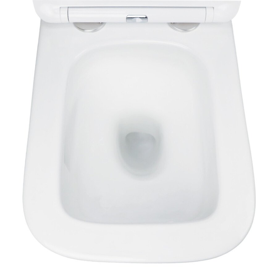 Унитаз подвесной Azario AIRA 340х485х365 безободковый, система смыва "Скрытое Торнадо", с быстросъемным сиденьем "Микролифт" AZ-5171T-WHT
