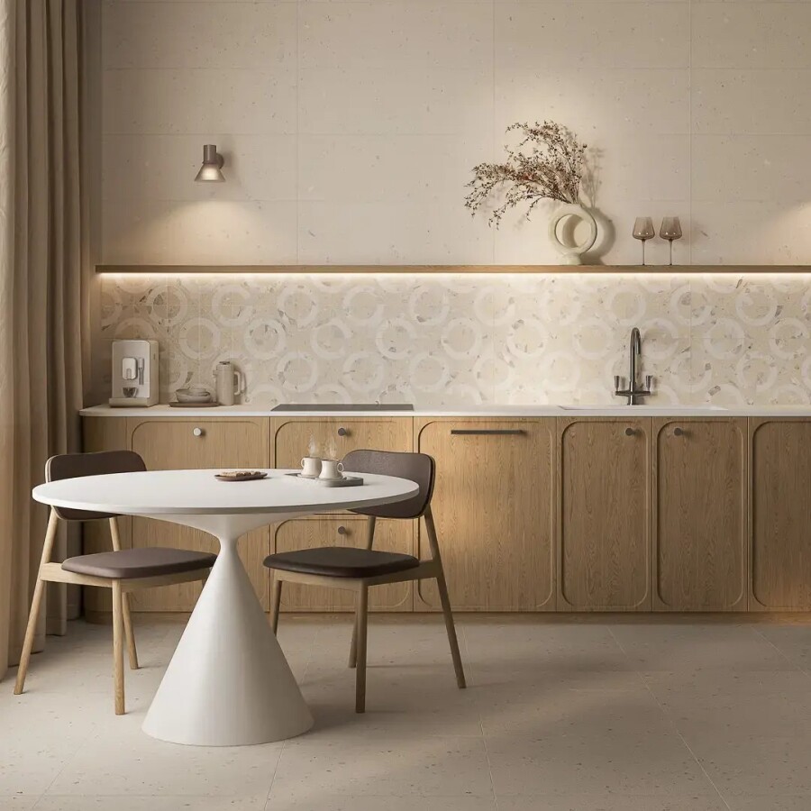 Керамическая плитка Бордюр Kerama Marazzi Прованс Тараскон Бежевый светлый матовый обрезной 30x14,7x0,9 KMB2TGL008BR