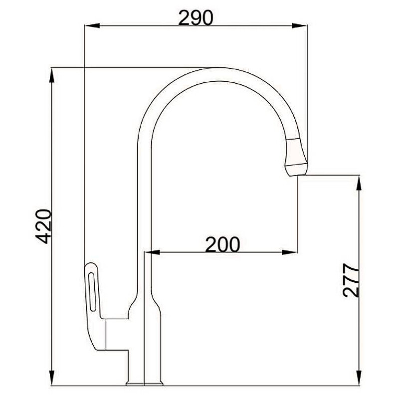 Смеситель для кухни Haiba HB71825-7 Черный матовый